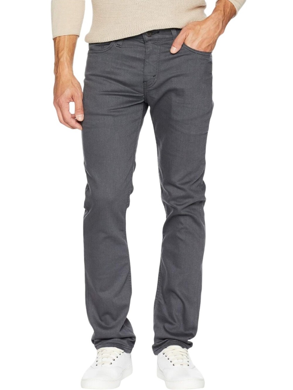 Levi's 511 34x34 Grey Slim Straight Jeans - Burnout Grey Black Denim Classic